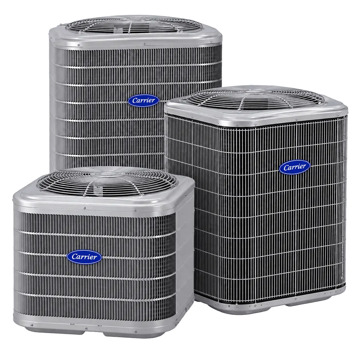 Always Air technicians installing a Carrier air conditioning system